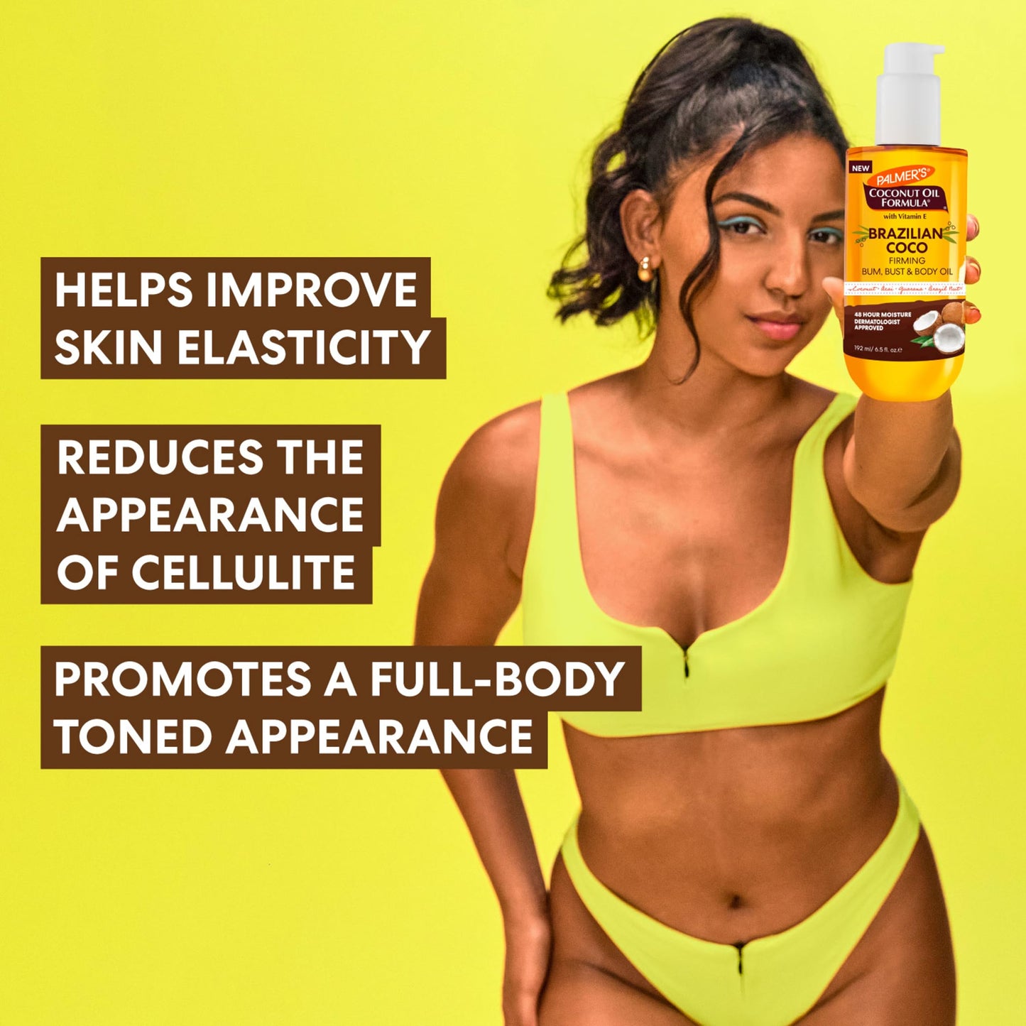 Palmer's Coconut Oil Formula Brazilian Coco Firming Body Oil with Vitamin E, 6.5 Fl Oz, Helps with Skin Tightening & Firming of Bum, Bust & Belly Beauty & Personal Care Palmer's