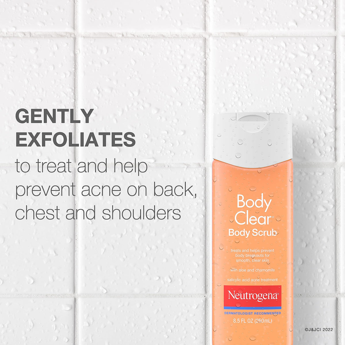 Neutrogena Body Clear Oil-Free Acne Body Scrub Skin Care, Salicylic Acid Acne Treatment for Acne-Prone Skin, 8.5 fl. Oz (Pack of 6) Beauty & Personal Care Neutrogena
