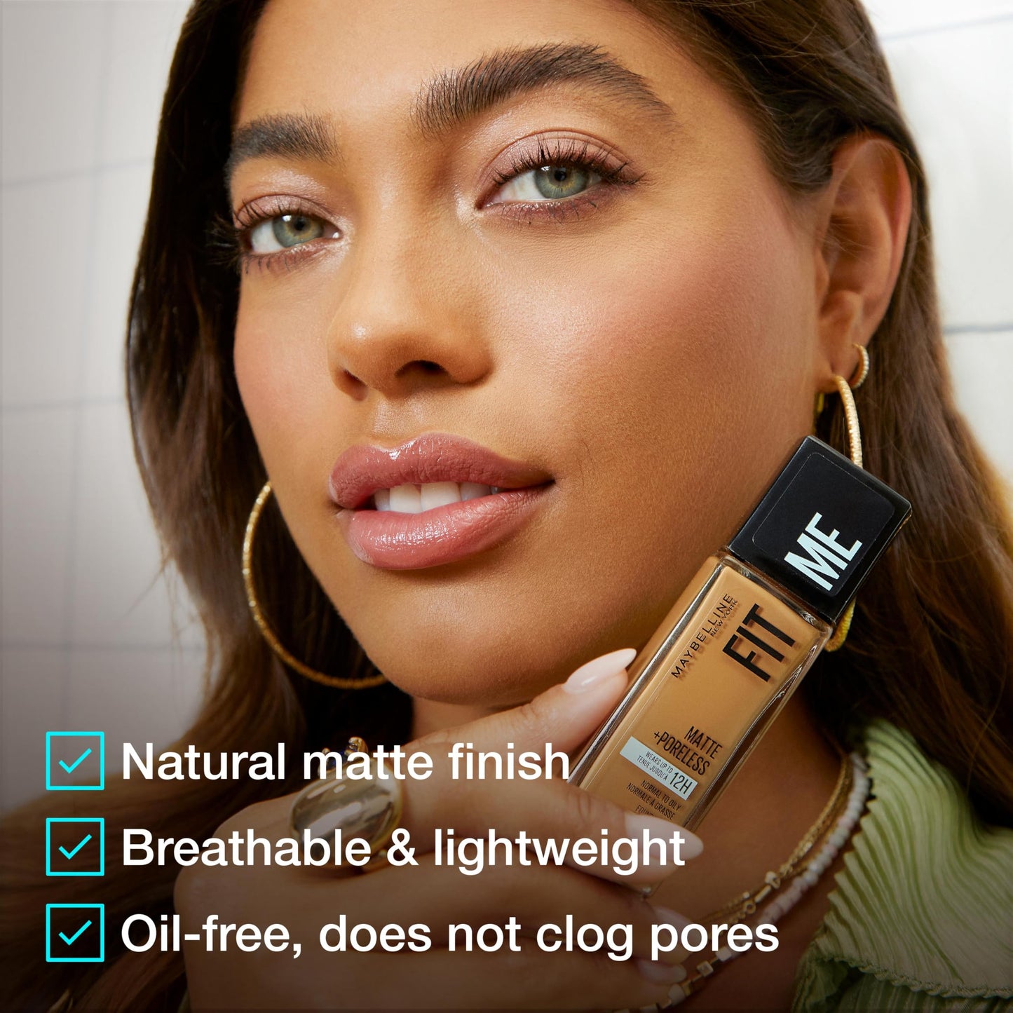 Maybelline Fit Me Matte + Poreless Liquid Oil-Free Foundation Makeup, Ivory, 1 Count (Packaging May Vary) Beauty & Personal Care MAYBELLINE
