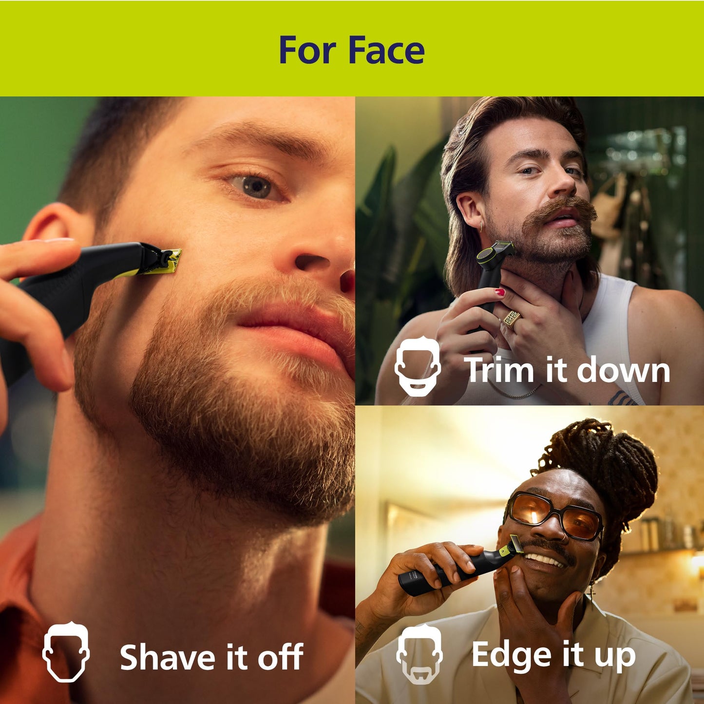 Philips Norelco OneBlade Pro 360 Face + Body Electric Shaver, Beard Trimmer and Groomer, with 360 Blade Technology, 14-Length Precision Comb, Body Beauty and Personal Care Norelco