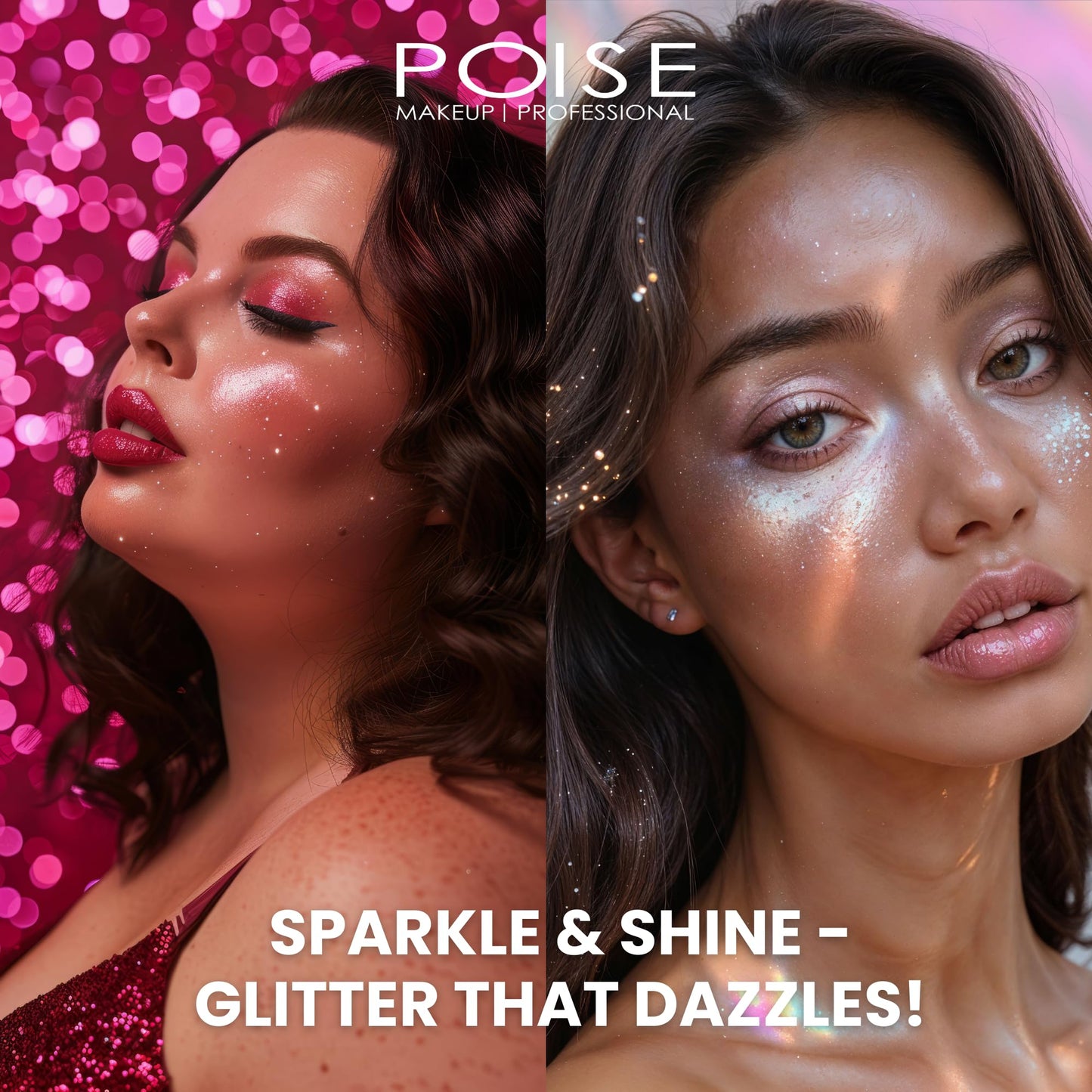 Poise Makeup Body and Facial Glitter | Extra-fine Cosmetic-Grade Glitters to Add Texture, Glam and Glitz, Safe for Face Eyes Lips and Hair Beauty & Personal Care POISE INT'L BEVERLY HILLS