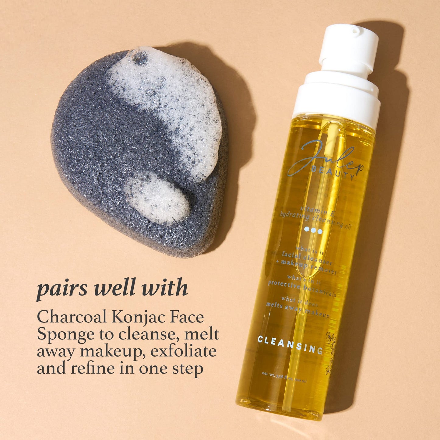 Julep Vitamin E Hydrating Cleansing Oil and Makeup Remover - Face Wash for Normal to Dry Sensitive Skin - 3.38 Fl Oz - Rosehip and Olive Oil Face Beauty & Personal Care Julep