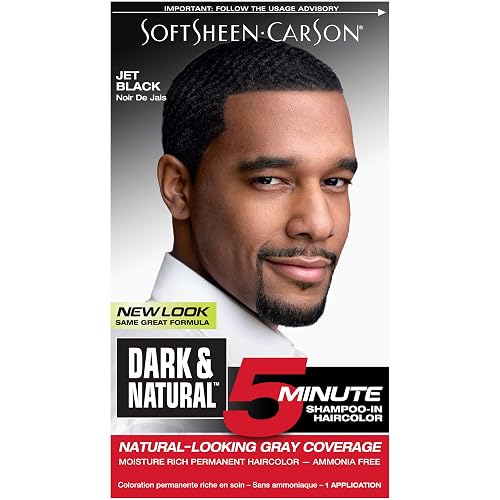 Hair Color for Men by SoftSheen Carson Dark and Natural, 5 Minutes, Natural Looking Gray Coverage for up to 6 weeks, Shampoo-in Permanent Hair Dye Beauty & Personal Care SoftSheen