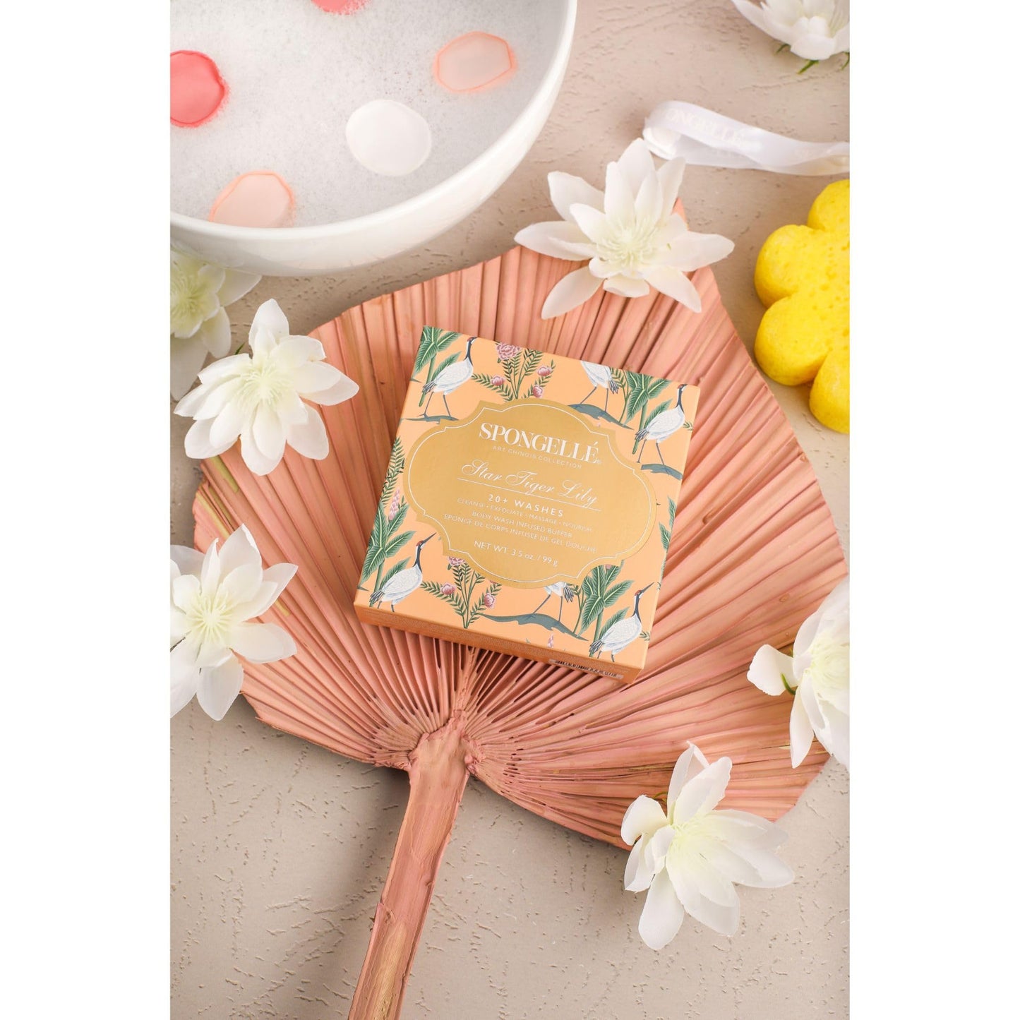 Spongellé Art Chinois Body Wash Infused Luxury Bath Buffer - Cleanses, Exfoliates, Massages & Nourishes Skin - All?in?One Aromatic Bath Sponge for 20+ Beauty and Personal Care SPONGELLÉ