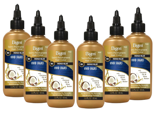 Bigen Semi-Permanent Haircolor #Ib3 Indigo Blue 3 Ounce (88ml) (6 Pack) Beauty & Personal Care Bigen