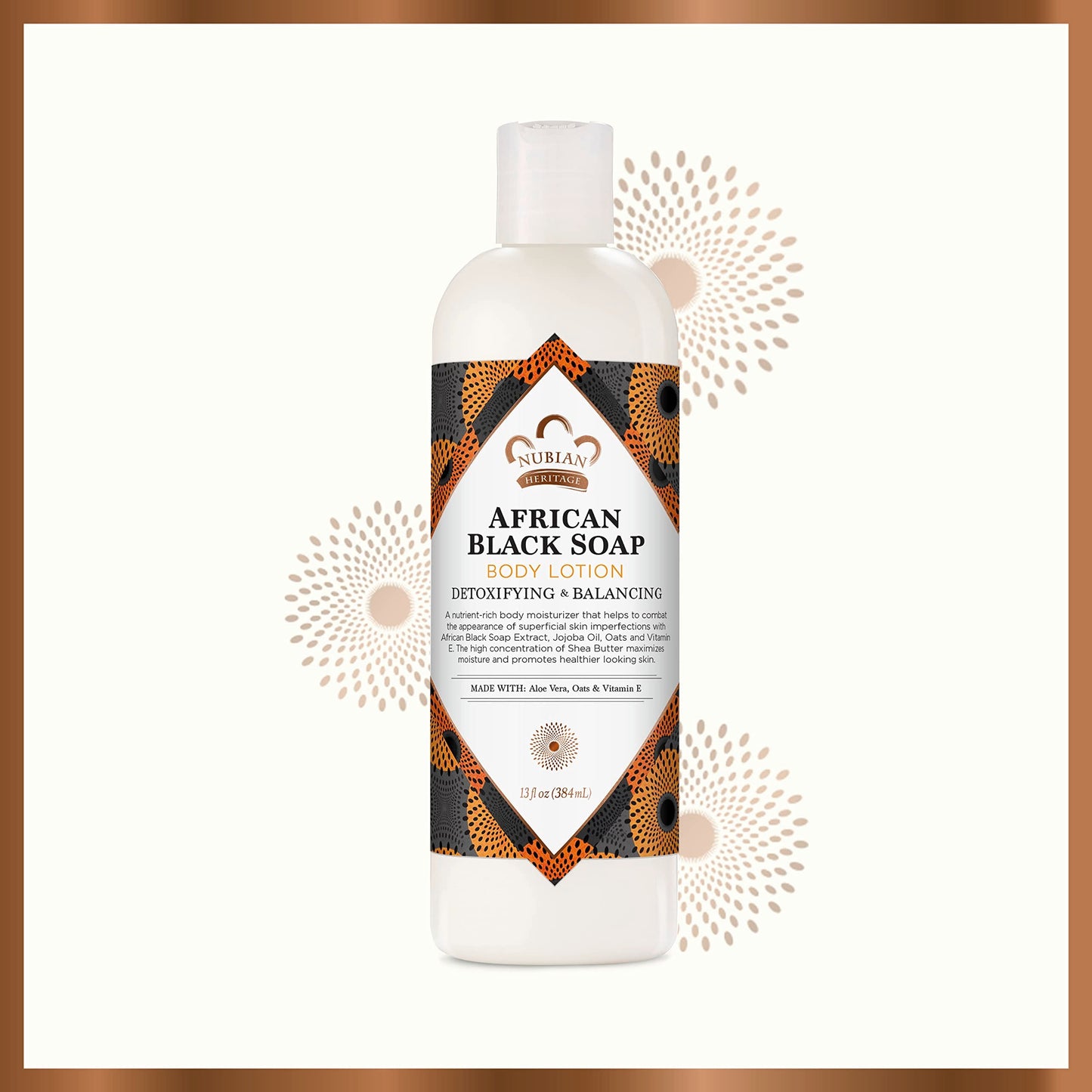 Nubian Heritage Body Lotion African Black Soap for Dry Skin Paraben Free Body Moisturizer, 13 oz Beauty & Personal Care Nubian Heritage