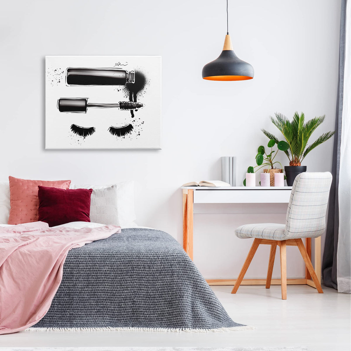 Stupell Industries Glam Mascara Lashes Makeup Canvas Wall Art, Design by Alison Petrie Beauty & Personal Care Stupell Industries