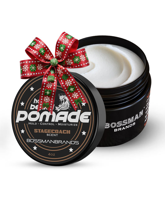 Bossman Hair & Beard Pomade for Men (Stagecoach Scent) - Medium Hold & Moisturizing for Hair, Beard & Mustache Styling - Made in USA Beauty & Personal Care Bossman