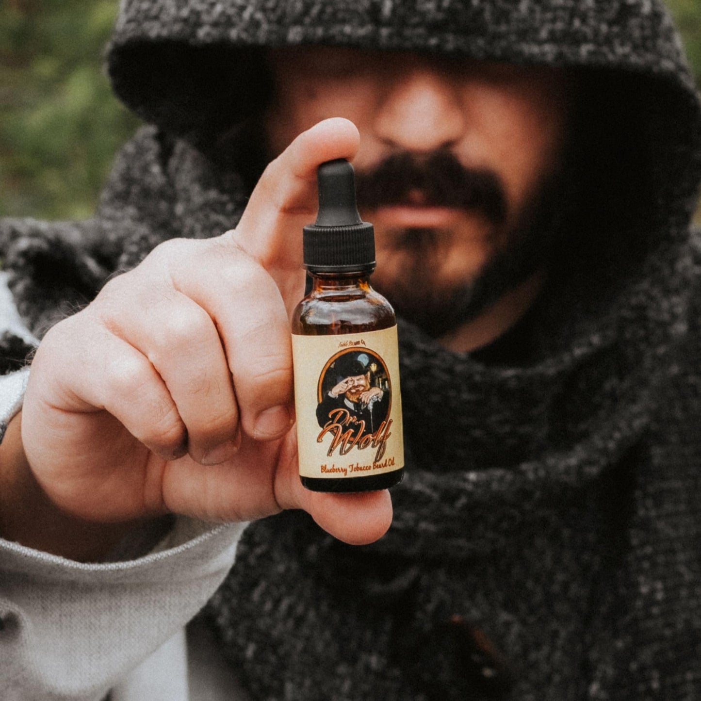 Fable Beard Co. Beard Oil - Dr. Wolf, Fresh Blueberries, Warm Tobacco, & Aged Mahogany, Natural Beard Oil for Men with Jojoba & Argan Oils, Vitamin E Beauty and Personal Care Fable Beard Co.