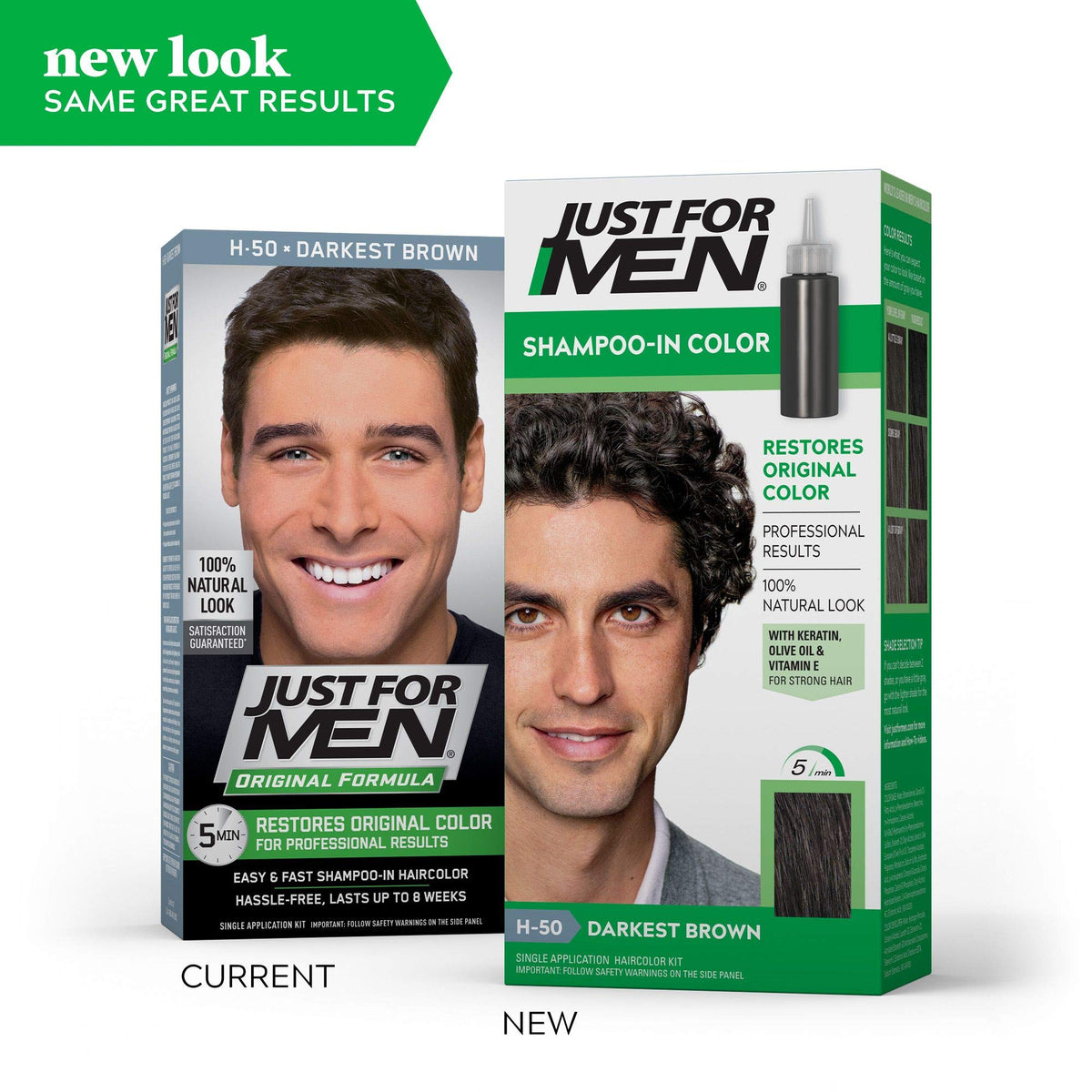 JUST FOR MEN Hair Color H-50 Darkest Brown 1 Each (Pack of 12) Beauty & Personal Care Just for Men