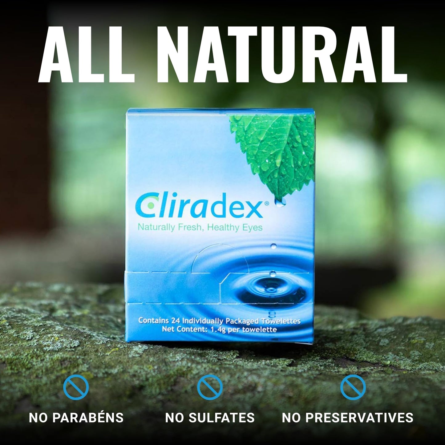 Cliradex Towelettes - Natural Face, Eyelash & Eyelid Cleanser - Wipes for Demodex, Blepharitis, Mgd and Red Irritated Eye Lid - Tea Tree Oil Extract. Beauty & Personal Care Cliradex