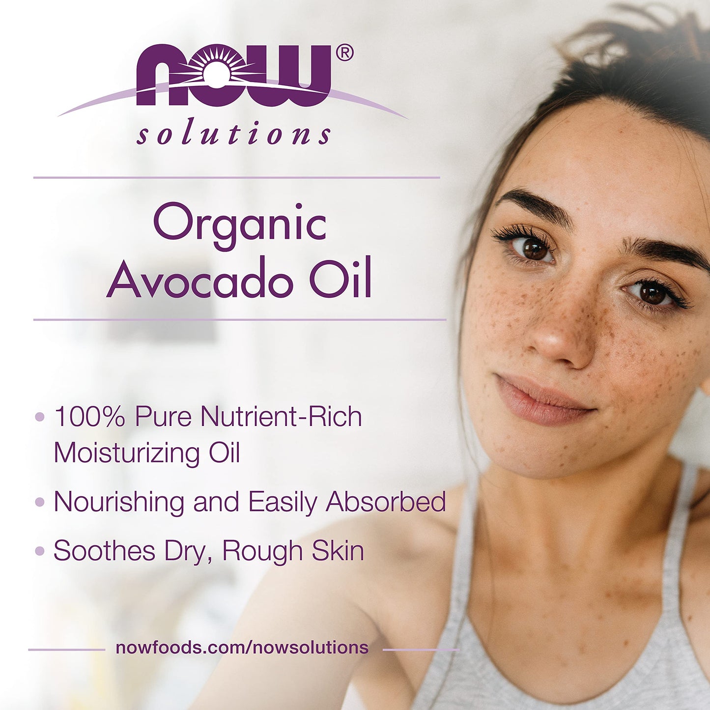 NOW Foods Solutions, Organic Avocado Oil, 100% Pure Moisturizing Oil, Nutrient Rich and Hydrating, 4-Ounce Beauty & Personal Care NOW Foods