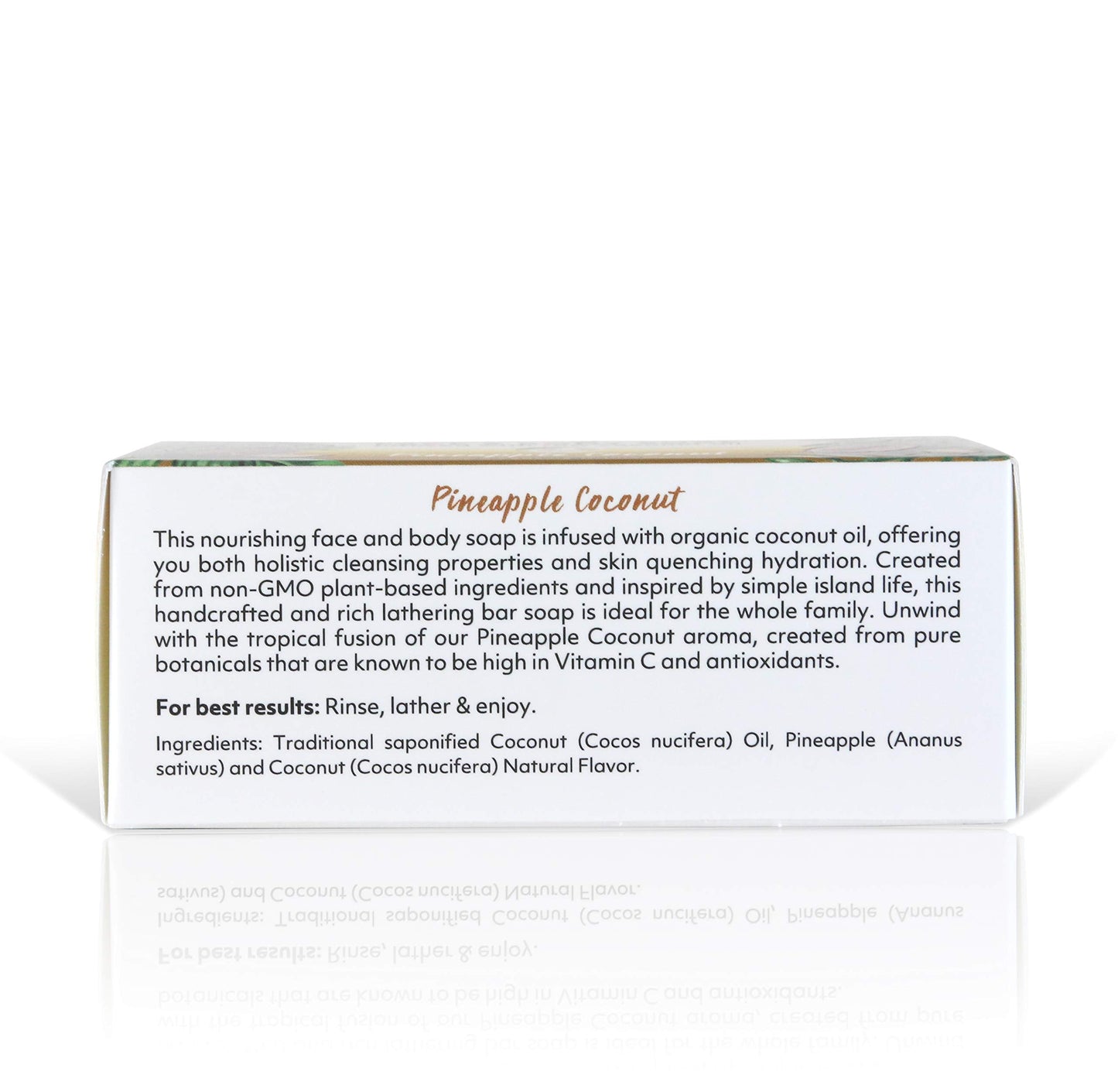 "Coco Fiji Soap Bar for Face and Body Infused With Organic Coconut Oil, Pineapple Coconut Essential Oil, Natural Soap for Moisturizing & Pore Beauty & Personal Care Organic Fiji