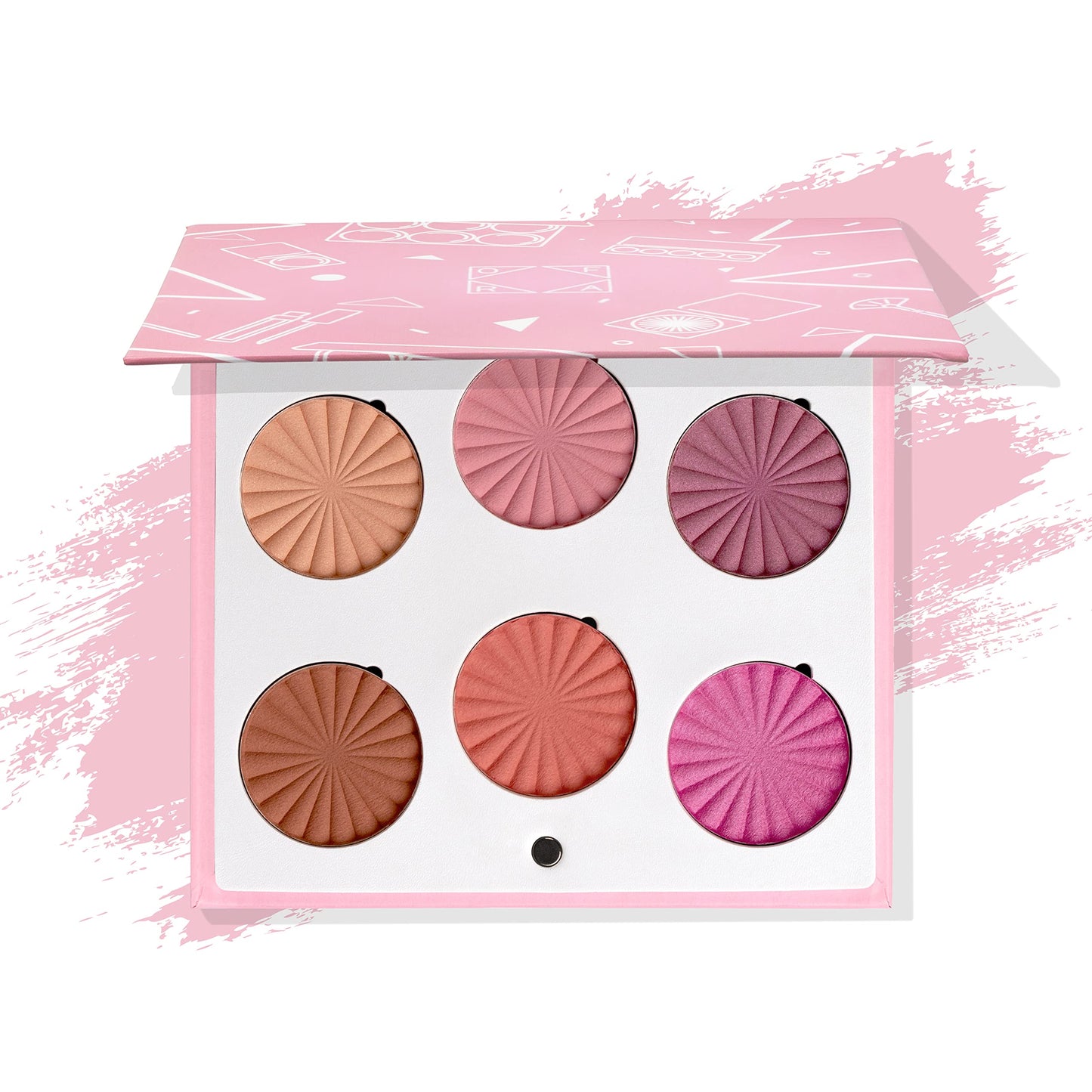 OFRA Mini Mix Face Palette Blushful - Blush Palette for Cheeks - 6 Pigmented Pressed Powder Shades - Travel-Friendly and Cruelty-Free Face Makeup Beauty & Personal Care Ofra