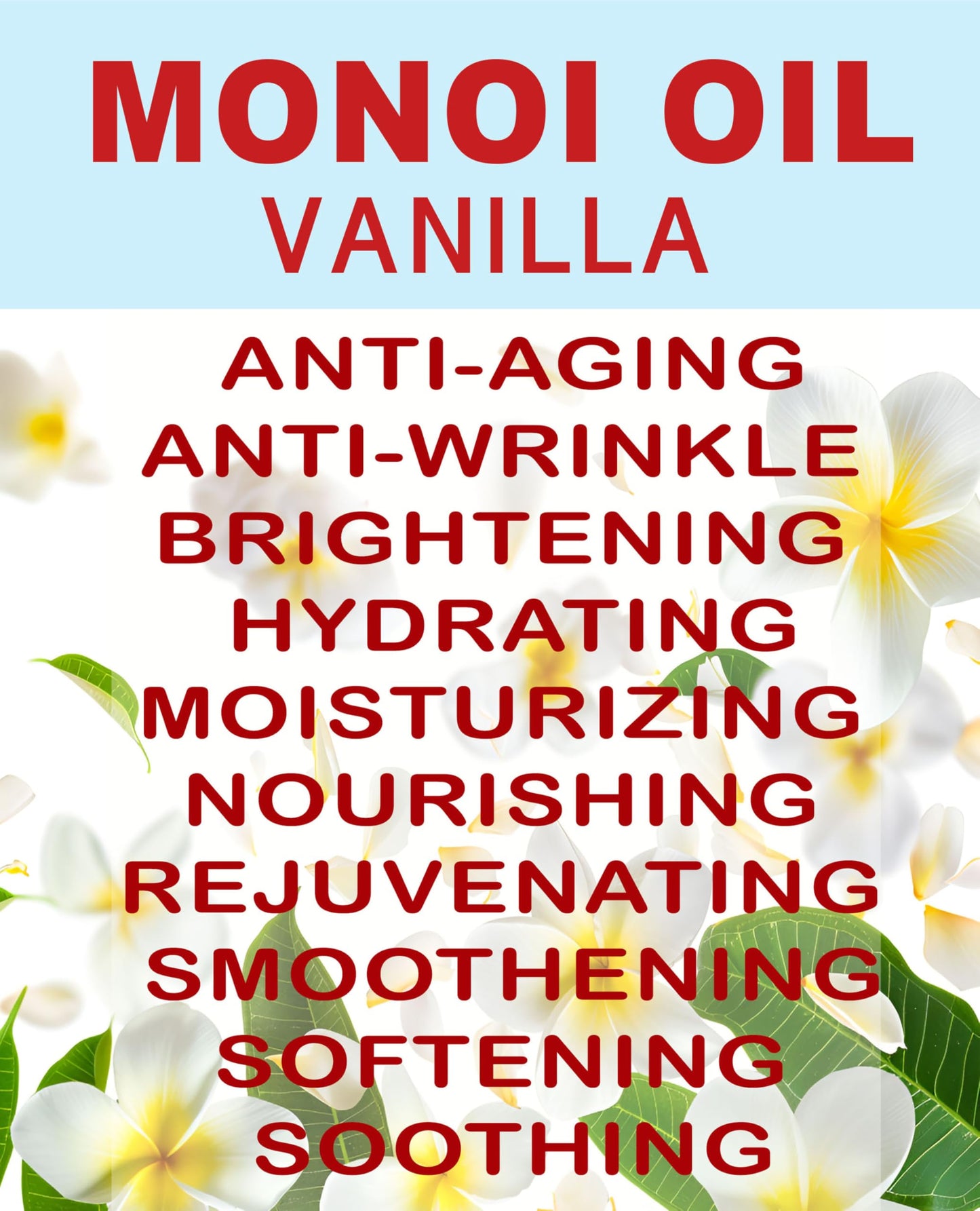 Botanical Beauty MONOI OIL VANILLA - Tiare flowers in Coconut Oil and Vanilla Bean Oil 100% Natural 2 Fl.oz - 60 ml Pure for FACE, SKIN, BODY, HAIR Beauty & Personal Care Botanical Beauty