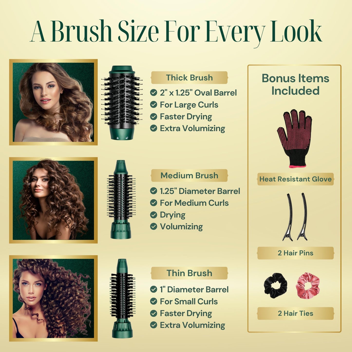 Asani Hot Air Brush - Multipurpose Blow Dryer Brush with Interchangeable Heads, Heated Round Brush for Curling or Straightening, Volumizer and Styling Beauty & Personal Care Asani