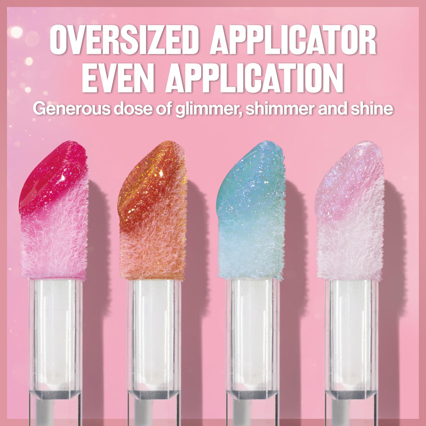 REVLON Super Lustrous Glimmer Gloss, Non-Sticky Lip Gloss, High-Shine Finish, Plant-Based Glitter, 009 Razz Beamy, 0.13 fl oz Beauty & Personal Care REVLON