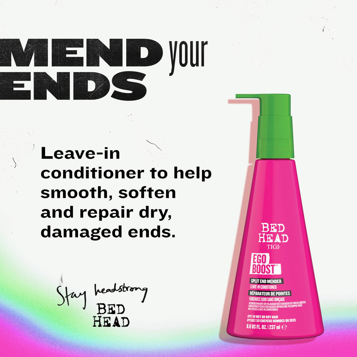 Bed Head by TIGI Ego Boost Leave In Hair Conditioner - Professional Repair Treatment for Dry, Damaged Hair with Split Ends, Anti Frizz, Moisturising