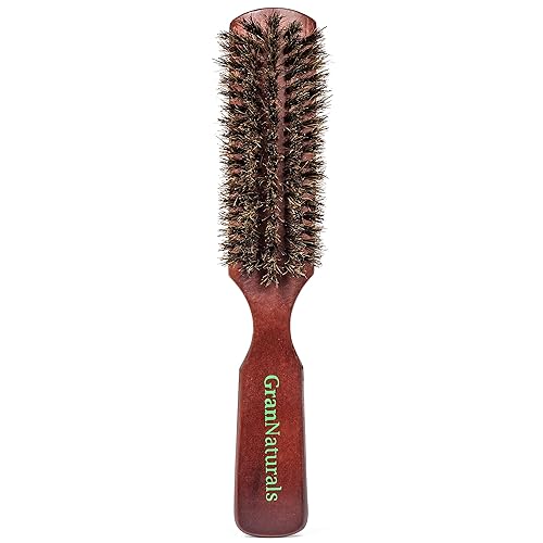 GranNaturals Soft Bristle Hair Brush for Men - Boar Bristle Brush for Styling Beards, Fades, Smoothing Hair and Waves - Natural Wooden Hairbrush Beauty & Personal Care GranNaturals