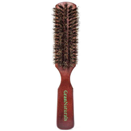GranNaturals Soft Bristle Hair Brush for Men - Boar Bristle Brush for Styling Beards, Fades, Smoothing Hair and Waves - Natural Wooden Hairbrush Beauty & Personal Care GranNaturals