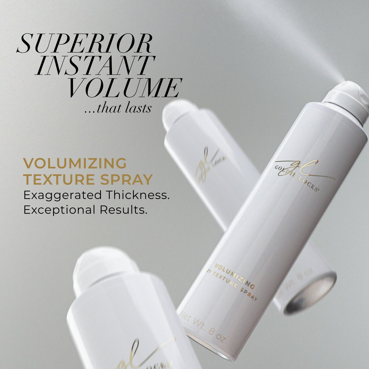 Goldie Locks Volumizing Texture Spray - Instant Volume and Lift - Invisible Matte Finish - Flexible Hold - Safe for Extensions & Color-Treated Hair Beauty & Personal Care Goldie Locks