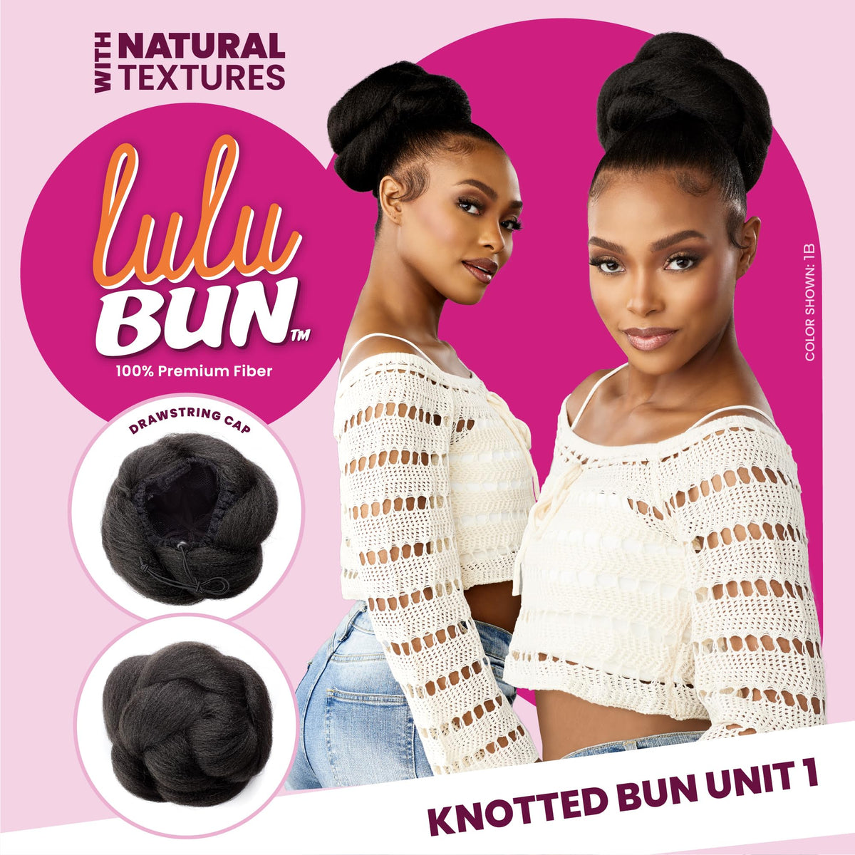 Sensationnel Lulubun Updo Hairextensions-Knotted Bun Unit 1,2 DARKBROWN