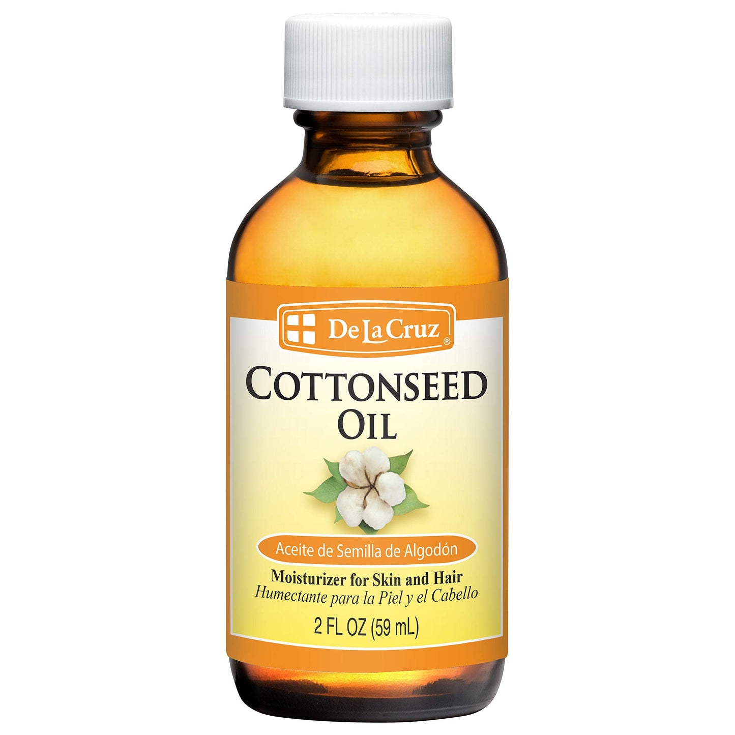 De La Cruz Cottonseed Oil - Moisturizer for Skin and Hair - Multipurpose Carrier Oil - 2 Fl OZ (1 Bottle) Beauty & Personal Care De La Cruz