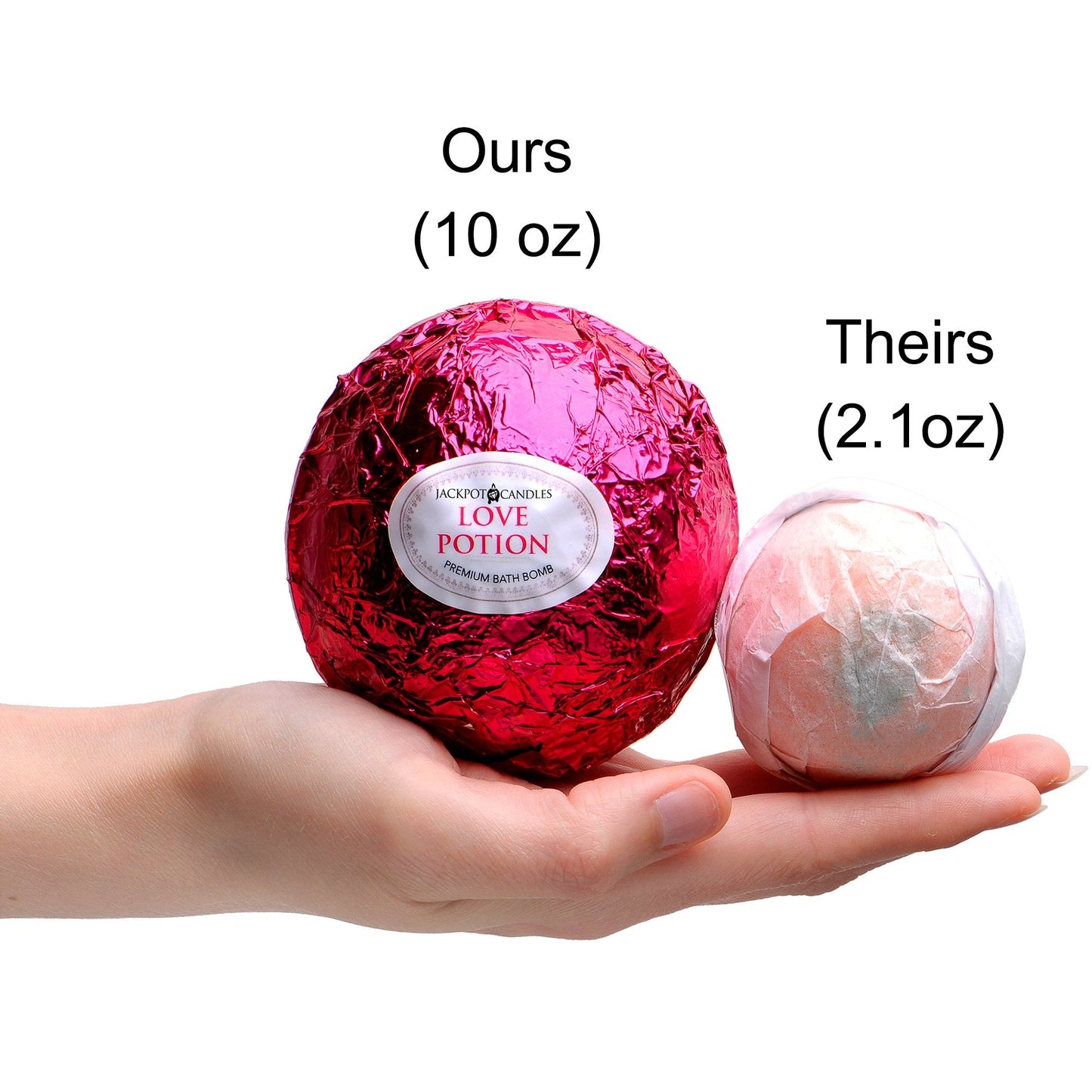 Love Potion Bath Bomb with Necklace Created with Crystal Extra Large 10 oz. Made in USA Beauty & Personal Care Jackpot Candles