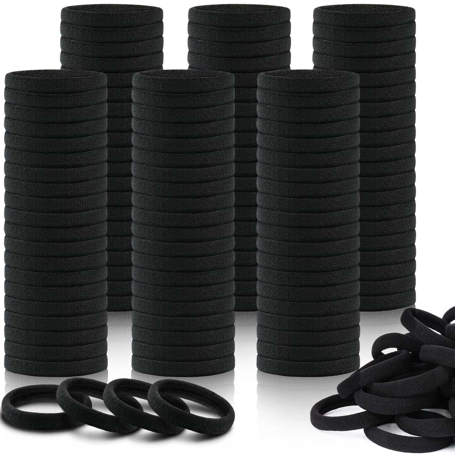 IKOCO 150PCS Black Hair Ties for Women, No Damage, Cotton Ponytail Holders Beauty and Personal Care IKOCO Default Title
