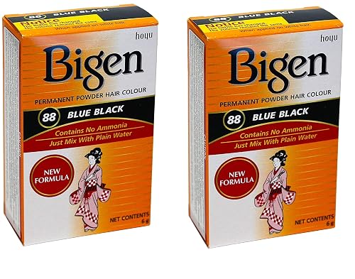 Bigen Permanent Powder Hair Color 88 Blue Black 1 ea (Pack of 2) Beauty & Personal Care Bigen