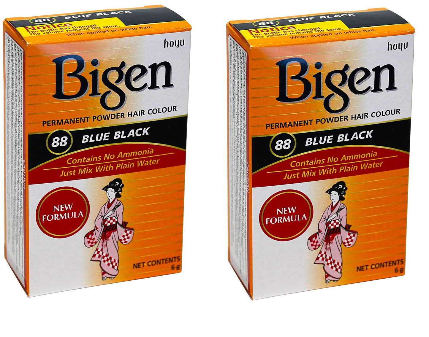 Bigen Permanent Powder Hair Color 88 Blue Black 1 ea (Pack of 2) Beauty & Personal Care Bigen
