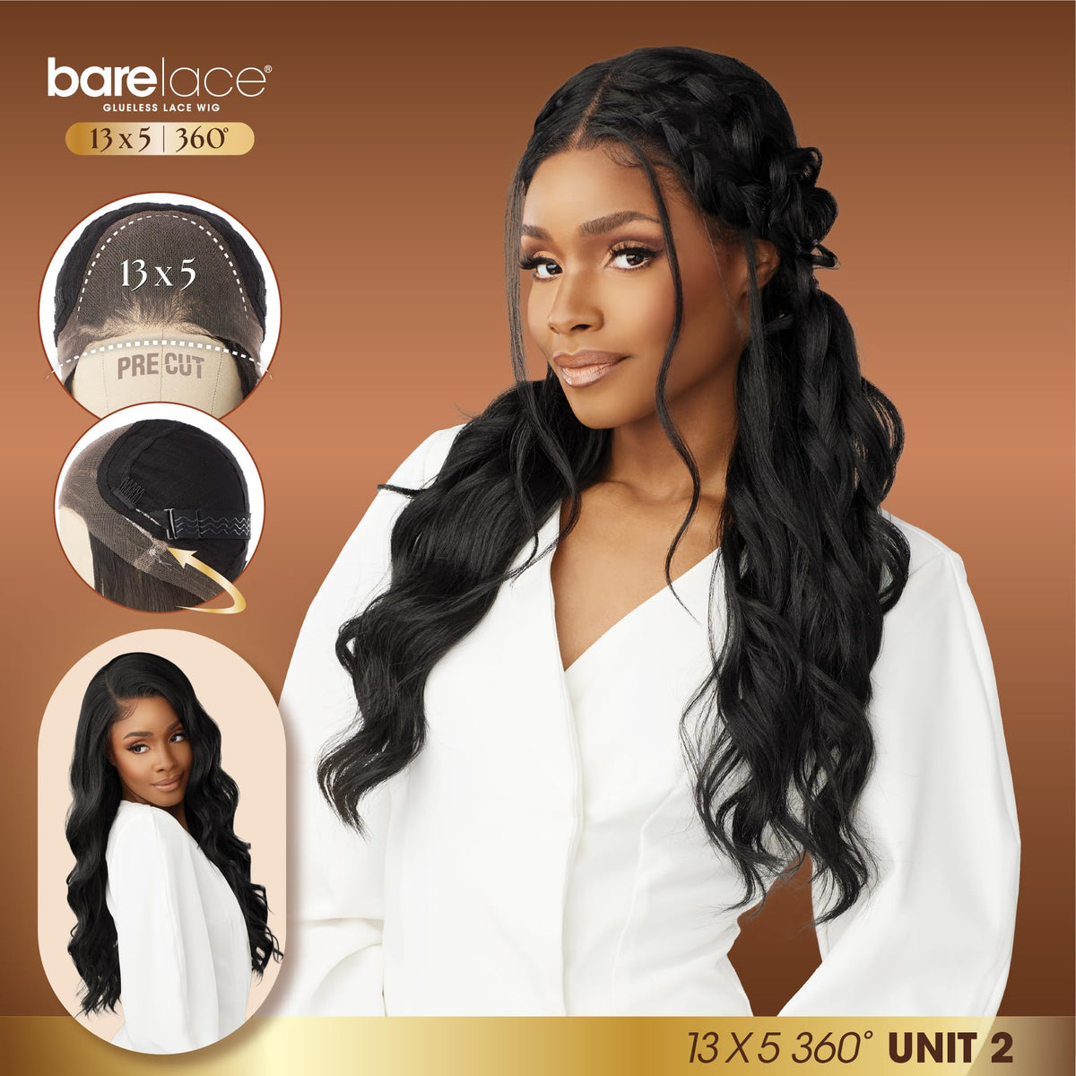Sensationnel Barelace 13x5 360 LaceWig-Unit 2, BALAYAGEMOCHA