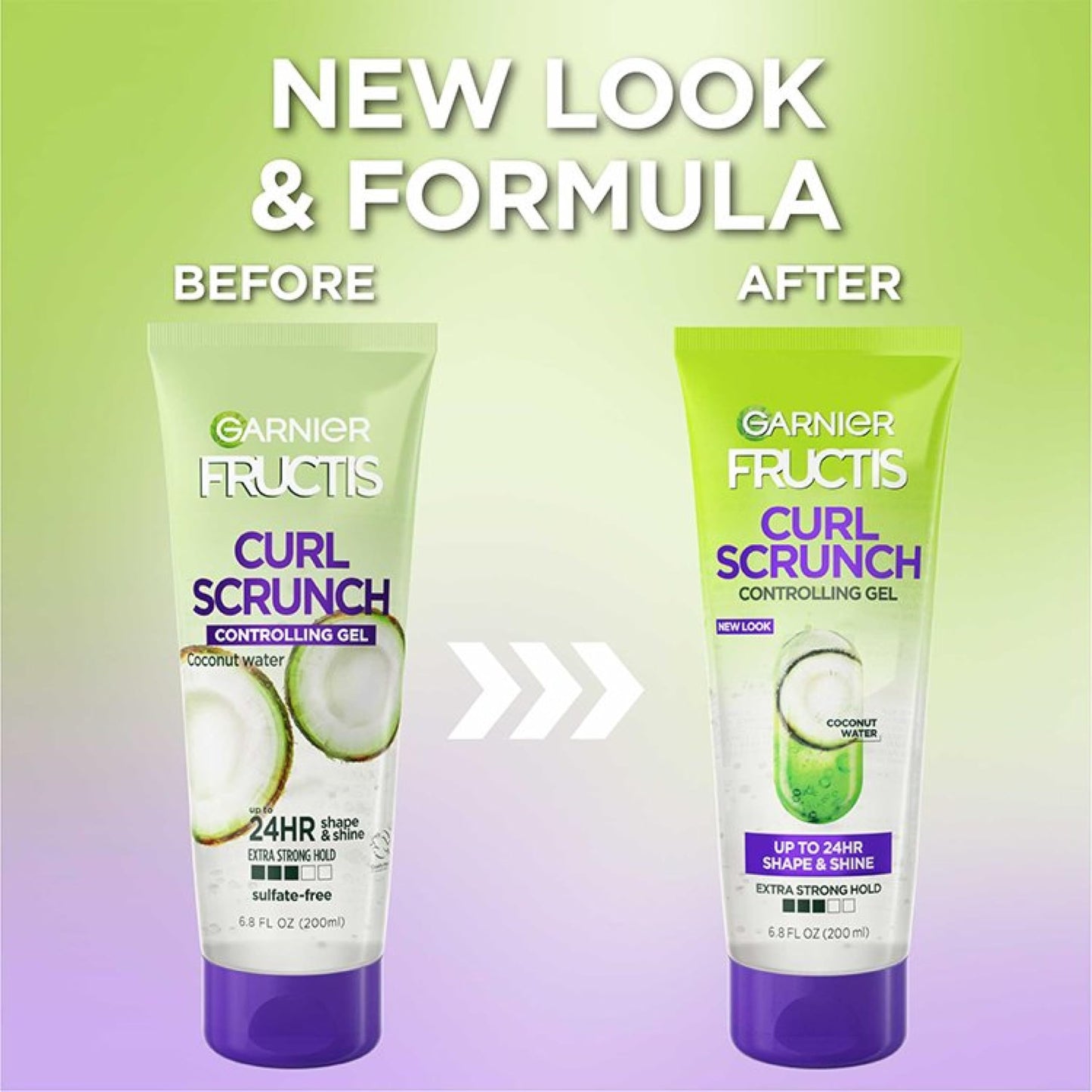 Garnier Fructis Style Curl Scrunch Controlling Gel 6.8 oz (Pack of 6) Beauty & Personal Care Garnier