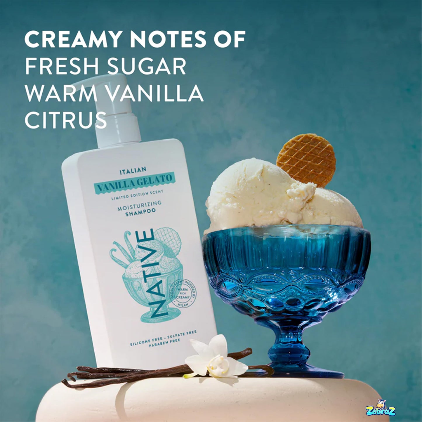 Native Italian Vanilla Gelato Limited Edition Moisturizing Shampoo Conditioner 16.5 fl oz - Pack Of 02 Beauty & Personal Care Native