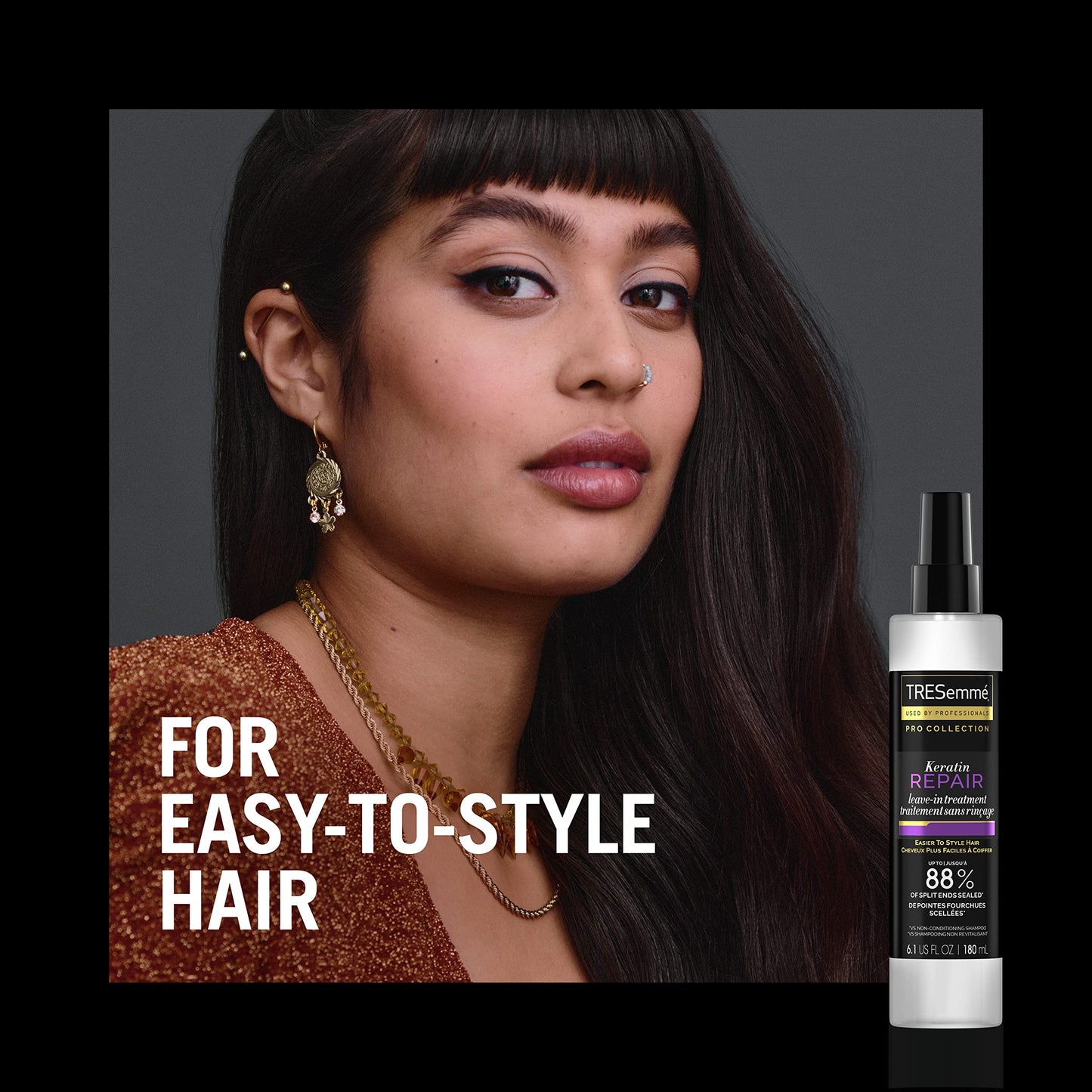 TRESemmé Pro Collection Keratin Repair Leave In Hair Treatment for Strong, Healthy-Looking Hair Care Hair Styling Treatment Spray Visibly Repair Split Beauty & Personal Care TRESemmé