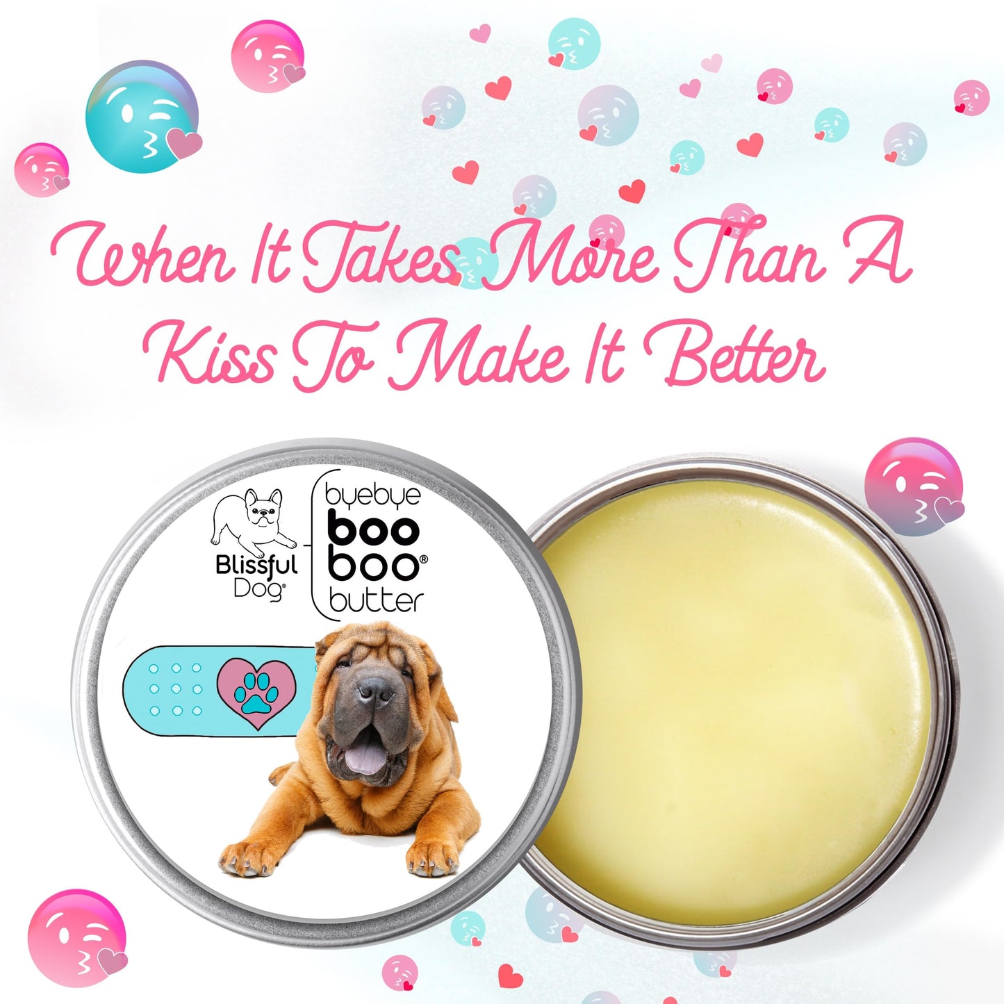 The Blissful Dog 1 oz TIN Chinese Shar Pei Booboo Butter Beauty and Personal Care The Blissful Dog