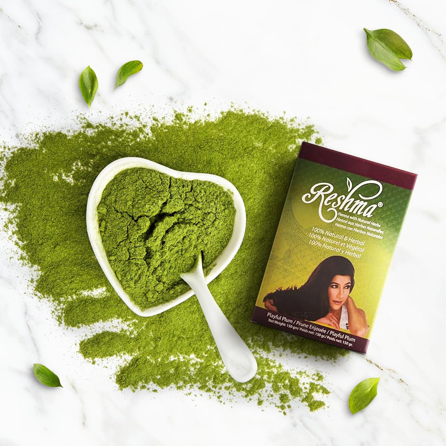 Reshma Beauty Ayurvedic Henna Hair Color Blend - Henna & Indigo with Herbal Extracts - Natural Plum/Burgundy Hair Color for Gray Blending - Heena Beauty & Personal Care Reshma Beauty