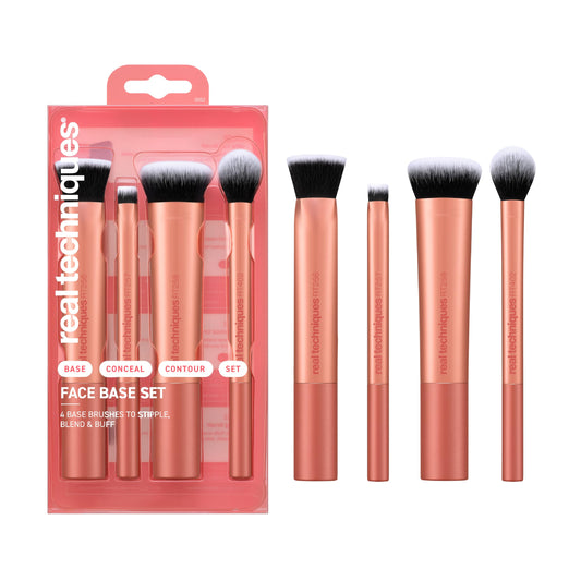 Real Techniques Face Base 4 Piece Makeup Brush Set for Foundation