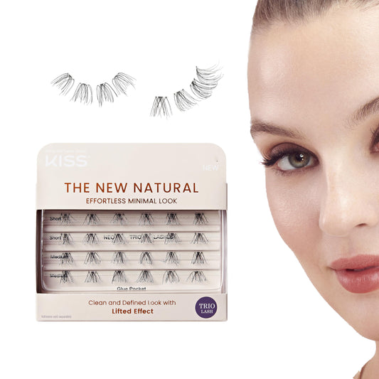 KISS The New Natural, False Eyelashes, 'Neo', 12mm-14mm, Includes 24 Wisps, Easy to Apply, Reusable Lash Clusters Beauty & Personal Care KISS