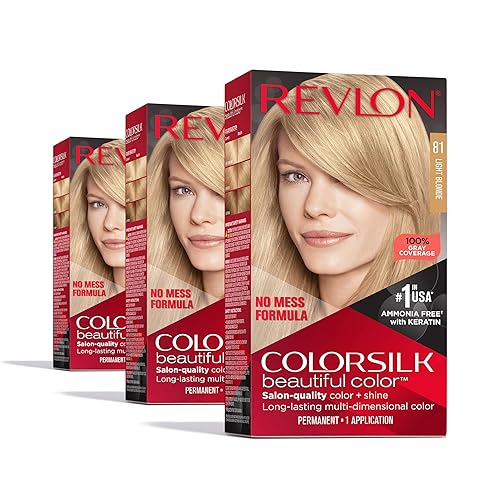 Revlon Colorsilk Beautiful Color Permanent Hair Color, (OLD VERSION) 81 Light Blonde (Pack of 3) Beauty & Personal Care REVLON