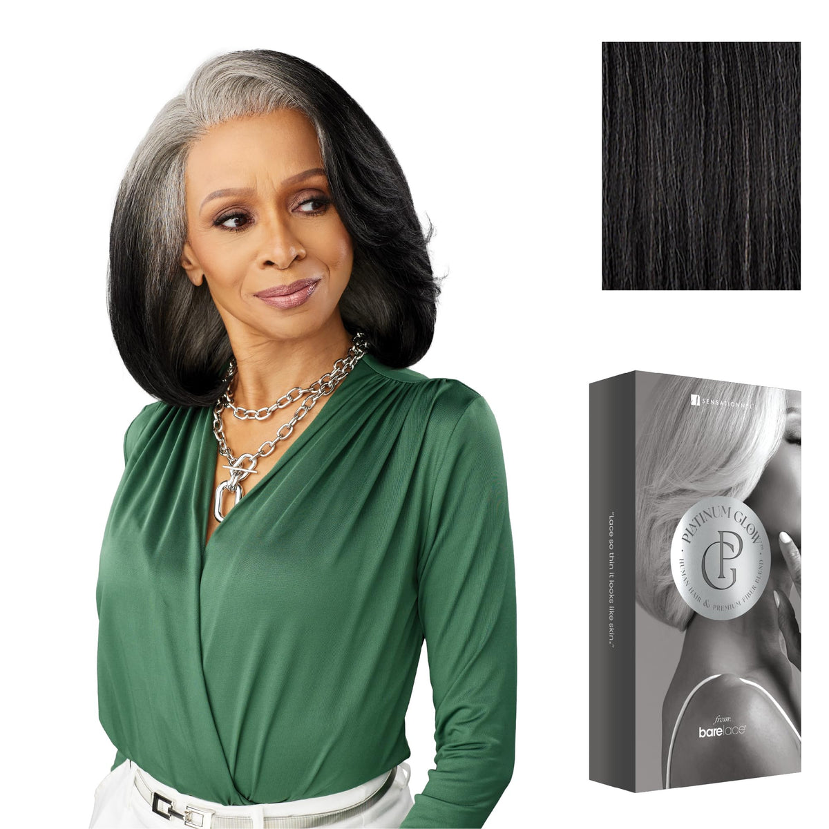 Sensationnel Platinum Glow 13x6 Wig-Celestine, SLATEGRAY