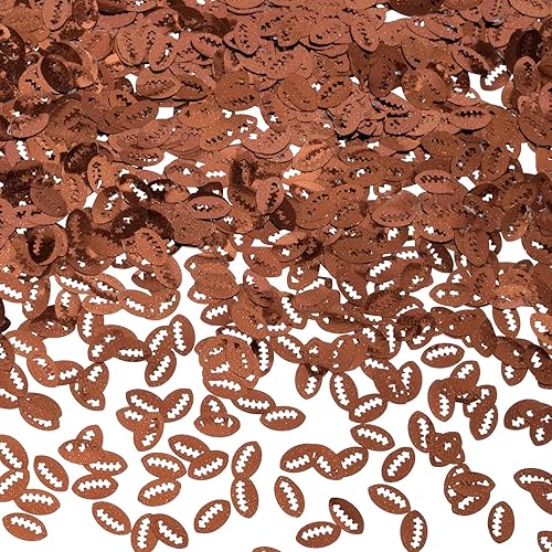 PAGOW 50 Grams Football Party Table Confetti, Rugby Ball Shape Sport Game Day Glitter Festival Rave Beauty Makeup Face Body Nail Art Decoration Beauty & Personal Care PAGOW