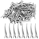 Super Z Outlet Silver Alligator Teeth Prongs Clips Holders for Hair Care, Arts & Crafts Projects, Dry Hanging Clothing, Office Paper Document Beauty & Personal Care Super Z Outlet