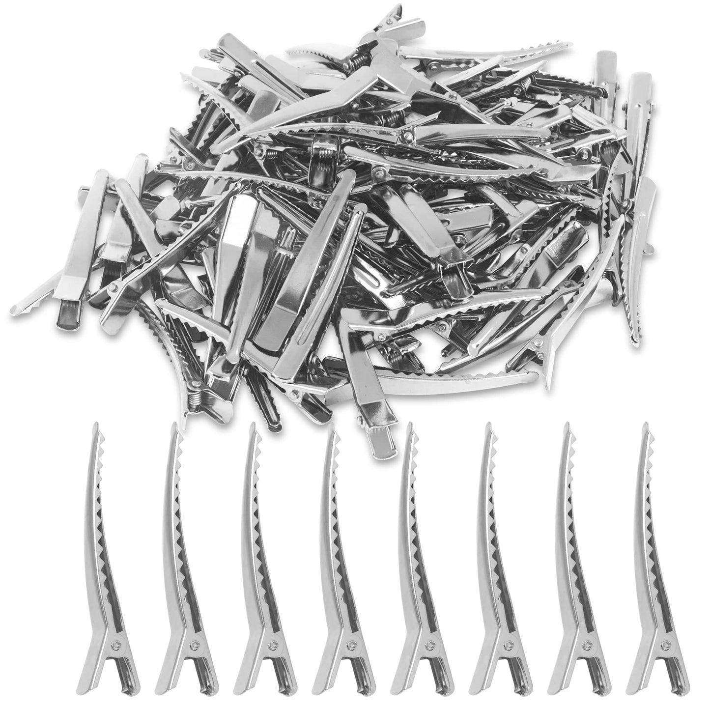 Super Z Outlet Silver Alligator Teeth Prongs Clips Holders for Hair Care, Arts & Crafts Projects, Dry Hanging Clothing, Office Paper Document Beauty & Personal Care Super Z Outlet