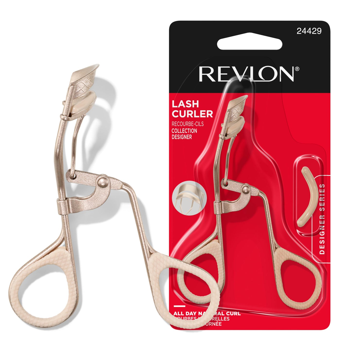 Revlon Designer Series Lash Curler, Eyelash Lift for an Eye Opening Look, with Finger Grips for a Non Slip Grip, Easy to Use, 1 Count Beauty & Personal Care REVLON