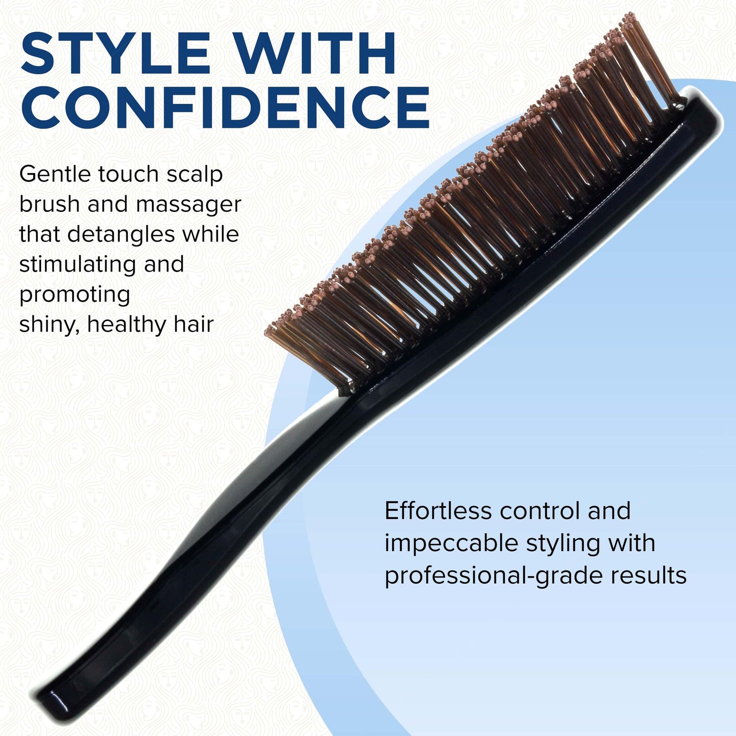 Giorgio Gentle Mini Hair Brush for Men - Dual Length Bristles for Fine and Thick Hair, Scalp Massager, Detangler, and Travel Brush Beauty & Personal Care GIORGIO