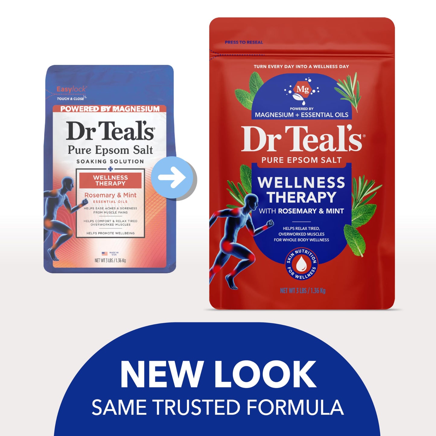 Dr Teal's Pure Epsom Salt Soaking Solution Rosemary and Mint 3 lbs(Pack of 3) Beauty and Personal Care Dr Teal's