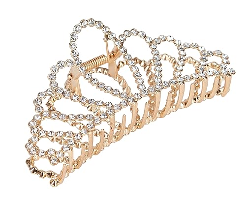 Allure Rhinestone Gold Crown Large Hair Clip Beauty & Personal Care Allure