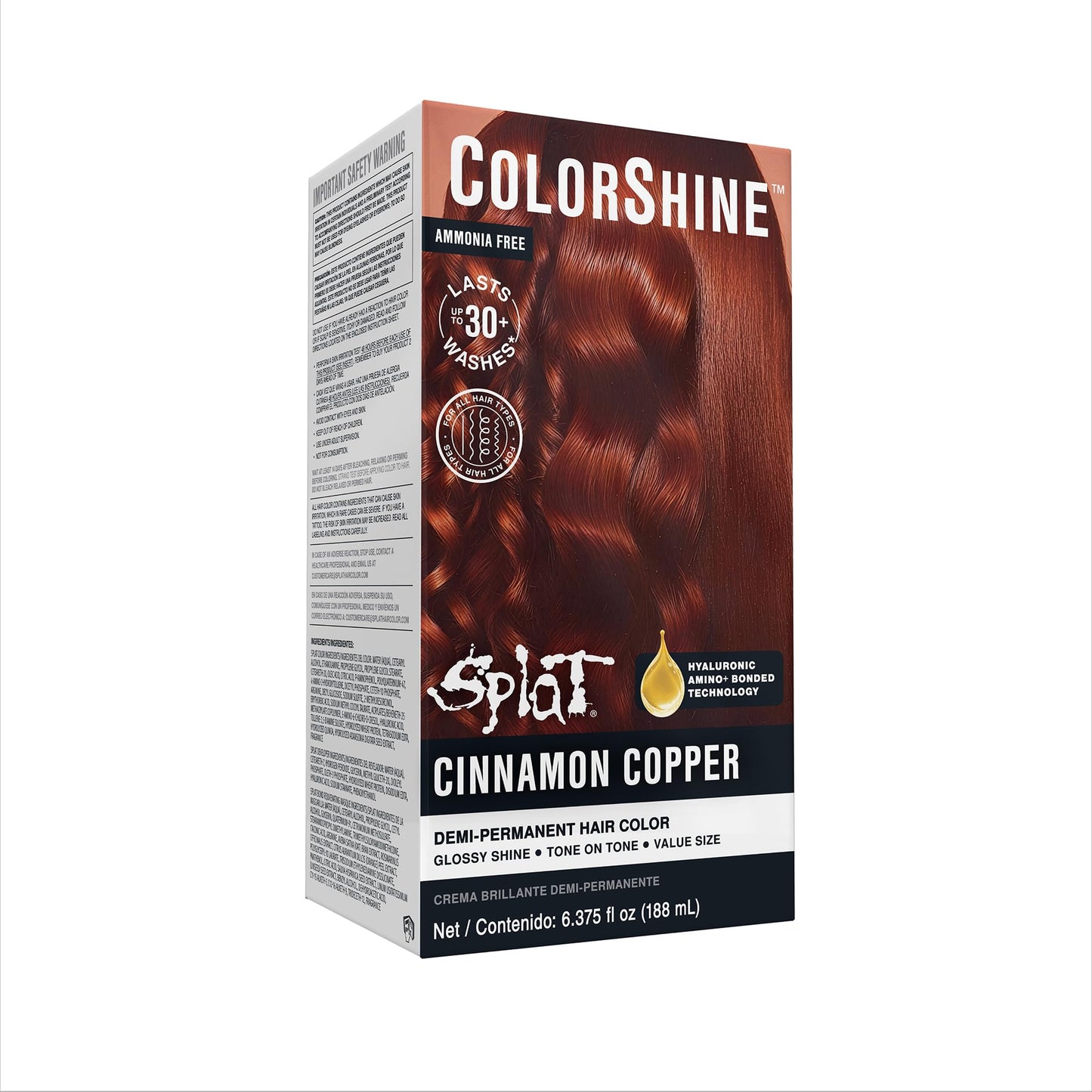 Splat ColorShine Demi-Permanent Hair Color, Cinnamon Copper Beauty & Personal Care Splat