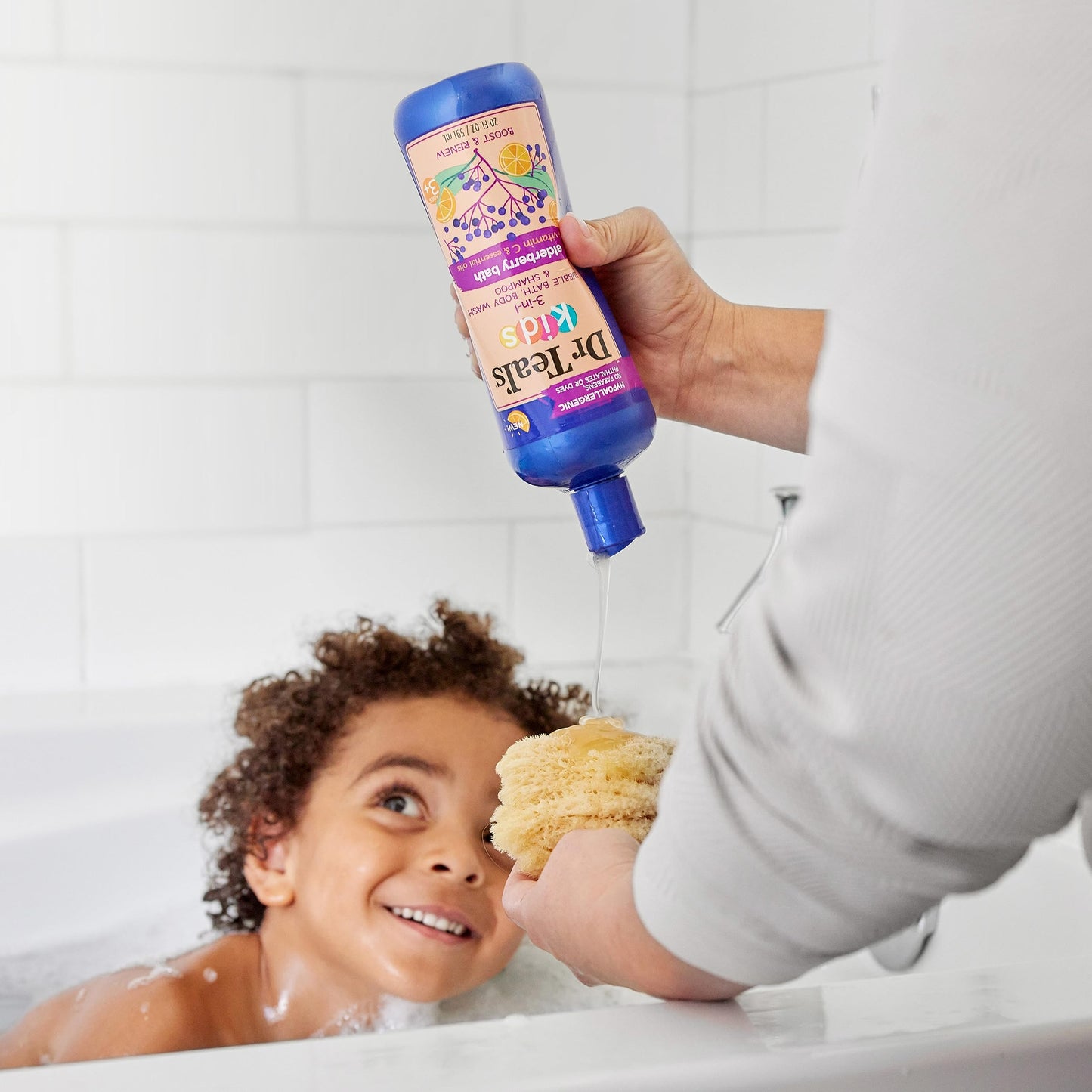 Dr Teal's Kids 3-in-1 Elderberry Bath: Bubble Bath, Body Wash & Shampoo, 20 fl oz. Beauty & Personal Care Dr Teal's